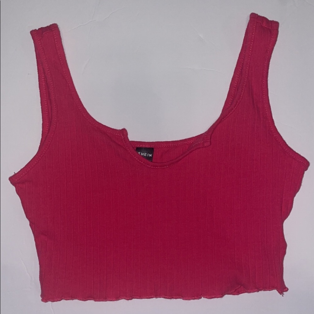 hot pink shein tank top